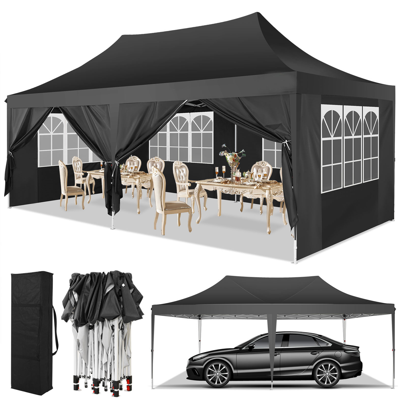 Emergency Mylar Tent - 10x20 Pop Up Canopy Tent with