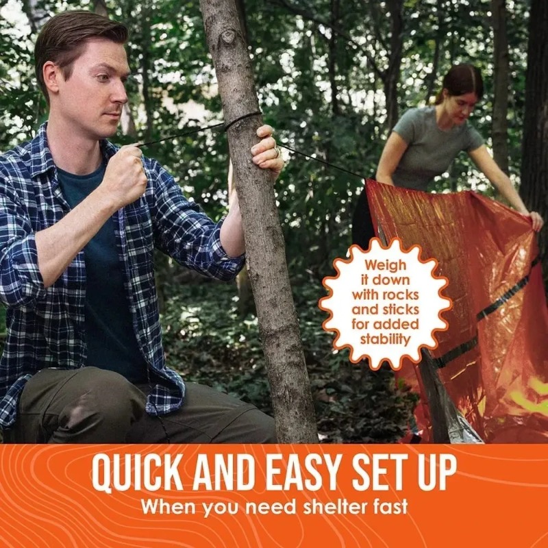 2 Person Emergency Shelter Sur - đánh giá và giá Emergency Mylar Tent