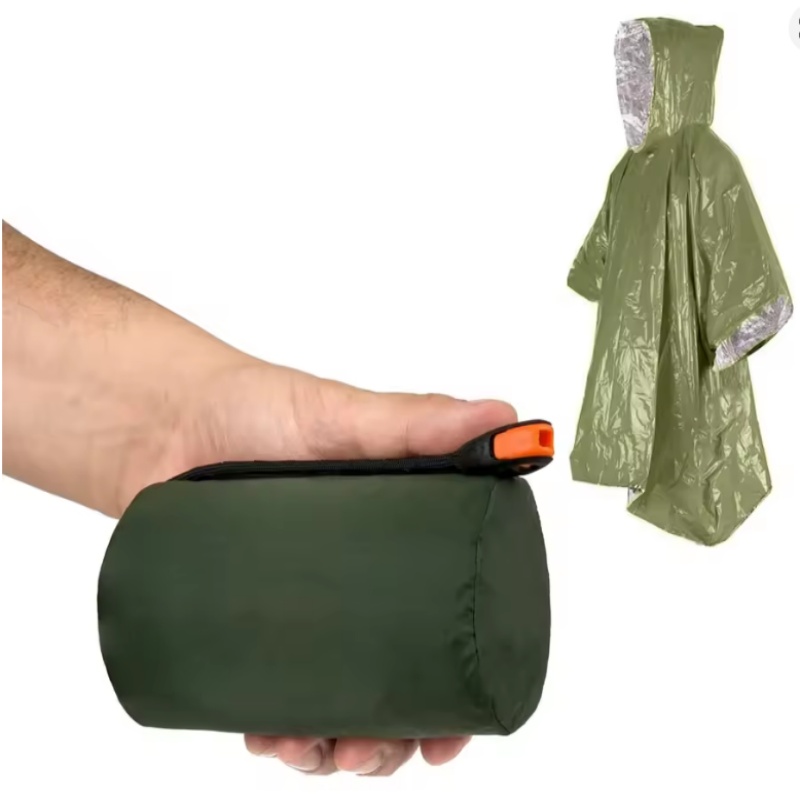 Emergency Poncho 4 Pcs,Film Th - đánh giá và giá Survival Blanket Reflective
