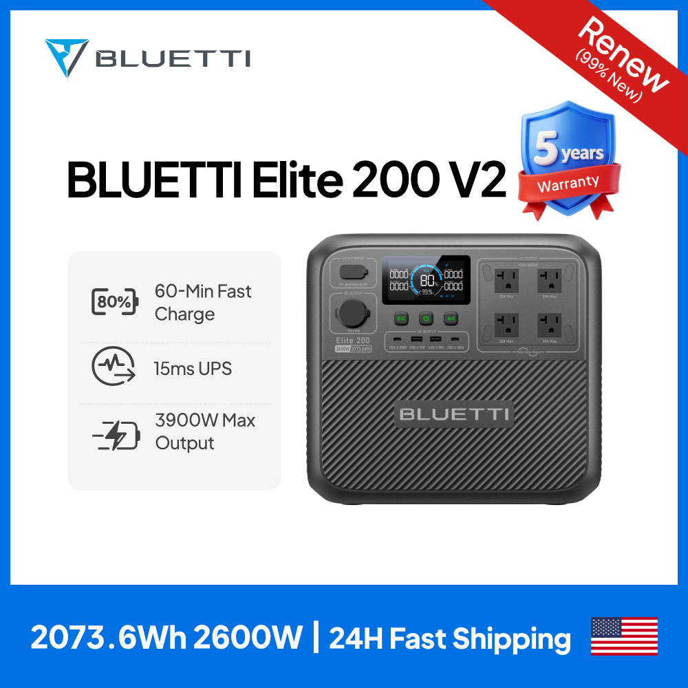 【Renew】BLUETTI Elite 200 V2 Po - đánh giá và giá Solar Emergency Charger